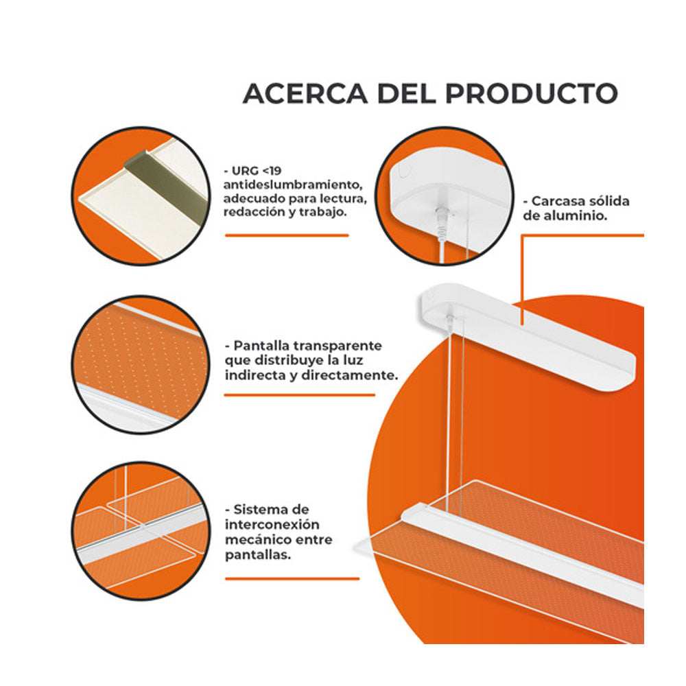 INT LED SP 40W100-240V4500LM4000K B MAB TECNOLITE ***INCLUYE CAJA CON DRIVER Y ACC. POR SEPARADO*** ***HAE2025***