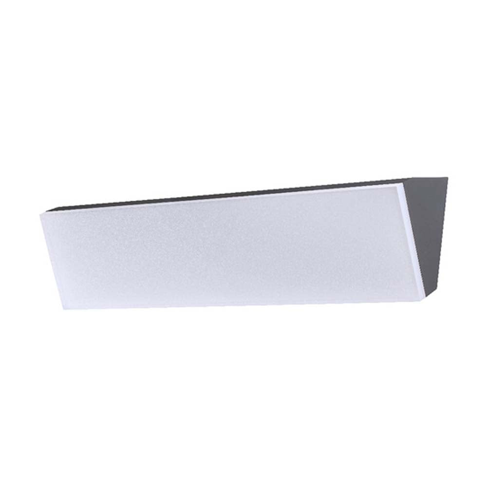 LUMINARIO EXT. LED SOBREP. MURO 42W/100-240V. 3000K GRIS LUZ CALIDA SUAVE MALMOK II ***HAE2025***