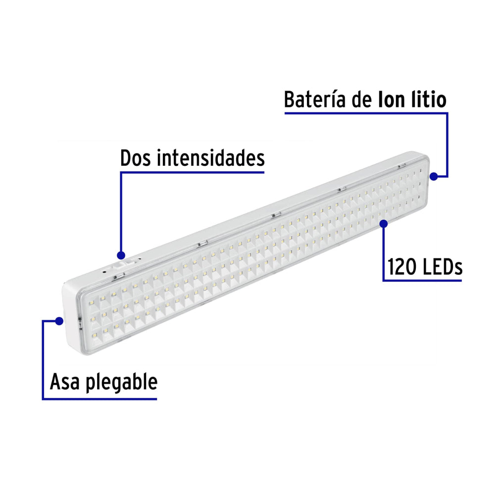 LAMPARA EMERGENCIA RECARGABLE 7W/120-240V. 1000LM LAE-120 43010 TRUPER