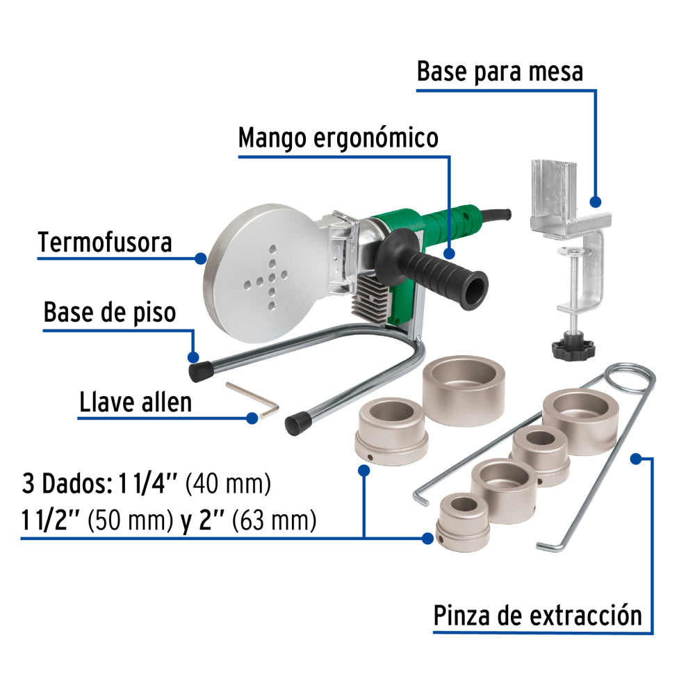 TERMOFUSORA 1000W. PPR CV-TER10 43011 FOSET TRUPER