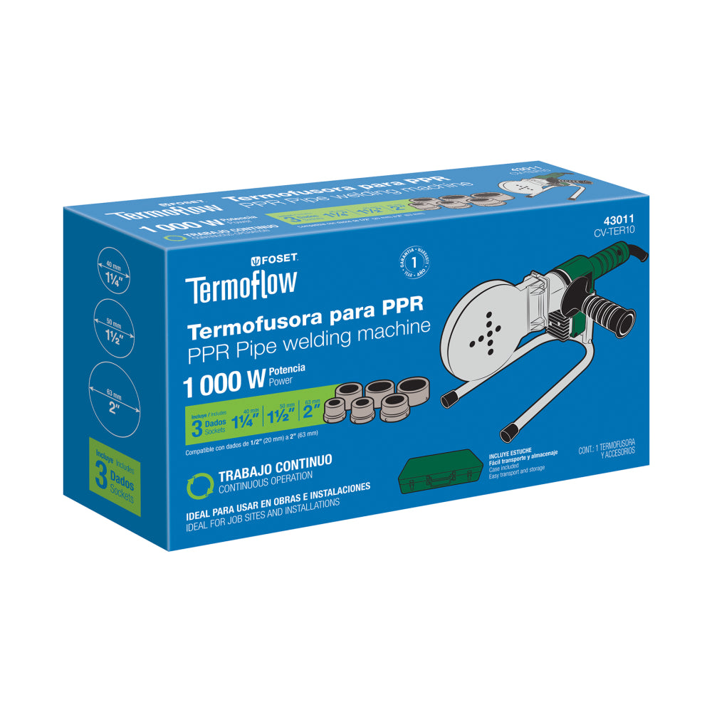 TERMOFUSORA 1000W. PPR CV-TER10 43011 FOSET TRUPER