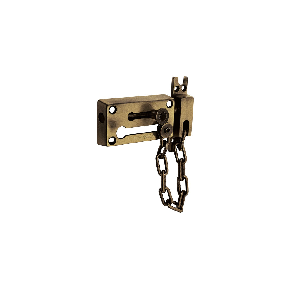 PASADOR CON CADENA DE LATON ANTIGUO MCA TRUPER HERMEX