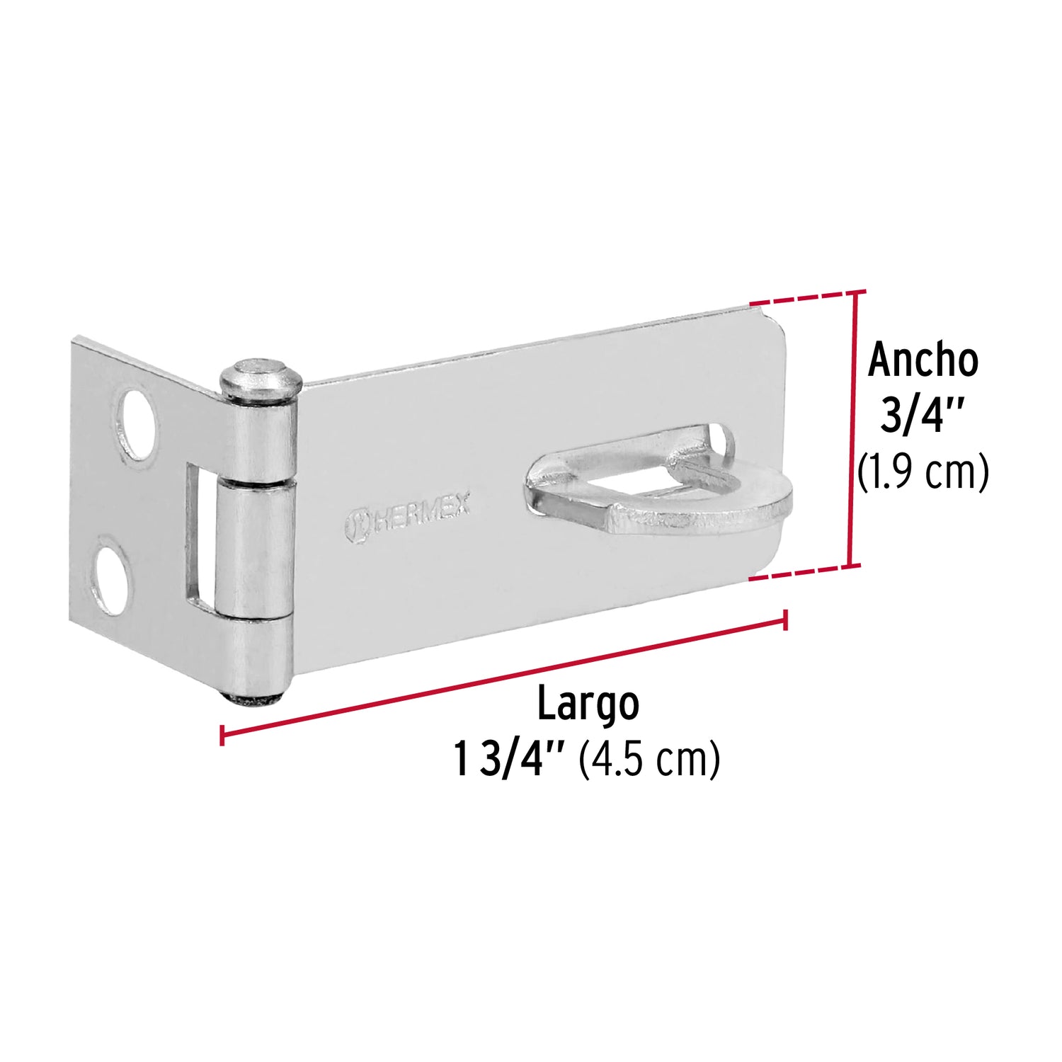 PORTACANDADO ACERO ZINCADO 1-3/4" MCA TRUPER HERMEX