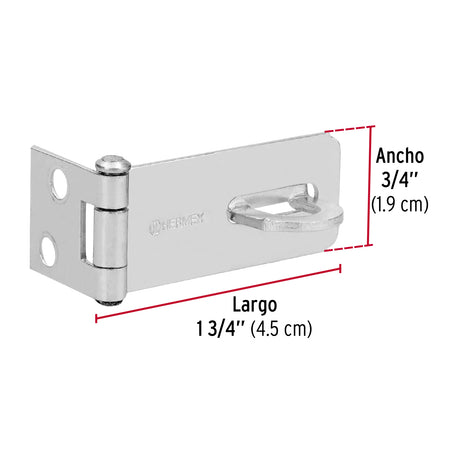 PORTACANDADO ACERO ZINCADO 1-3/4" MCA TRUPER HERMEX