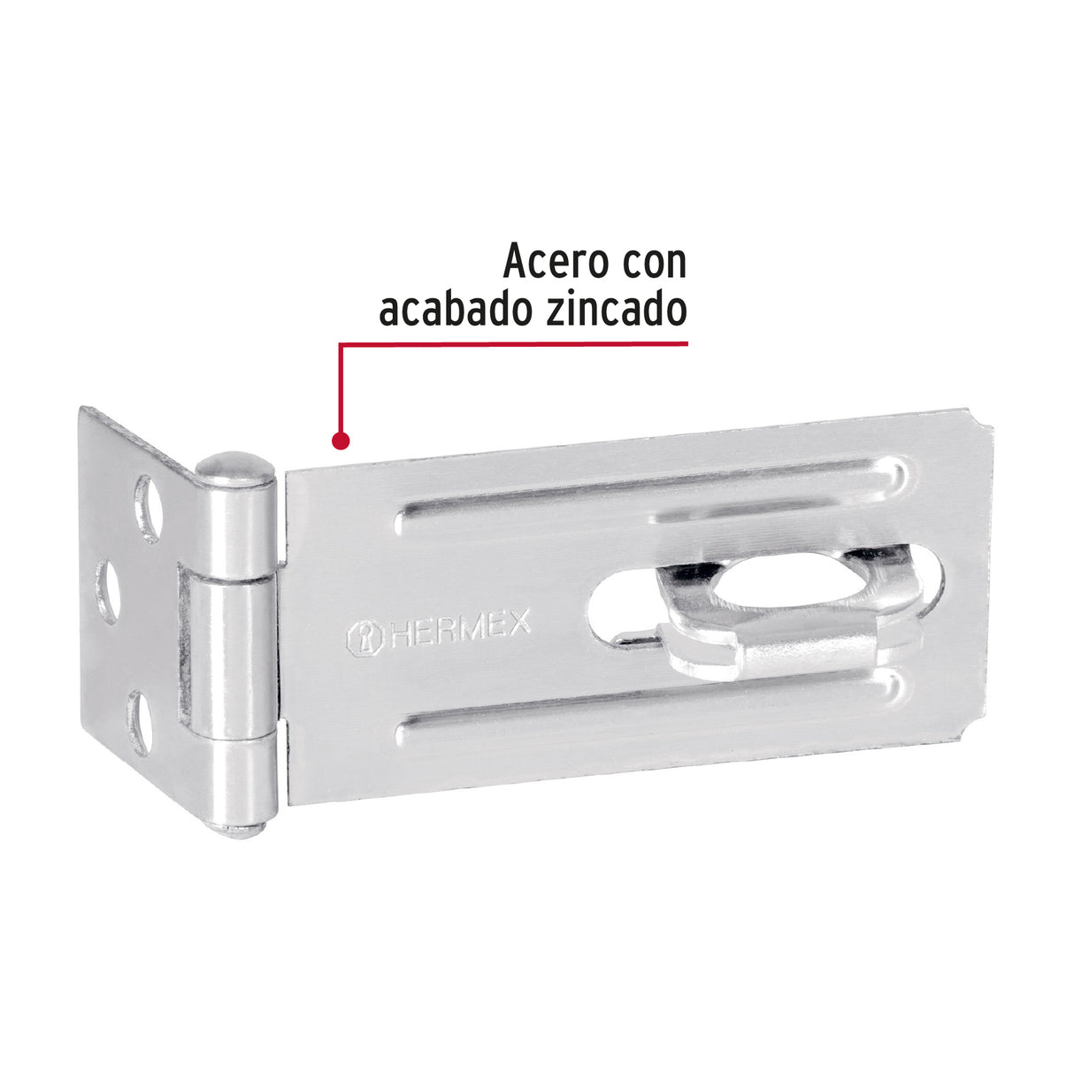 PORTACANDADO ACERO ZINCADO 3-1/4" MCA TRUPER HERMEX