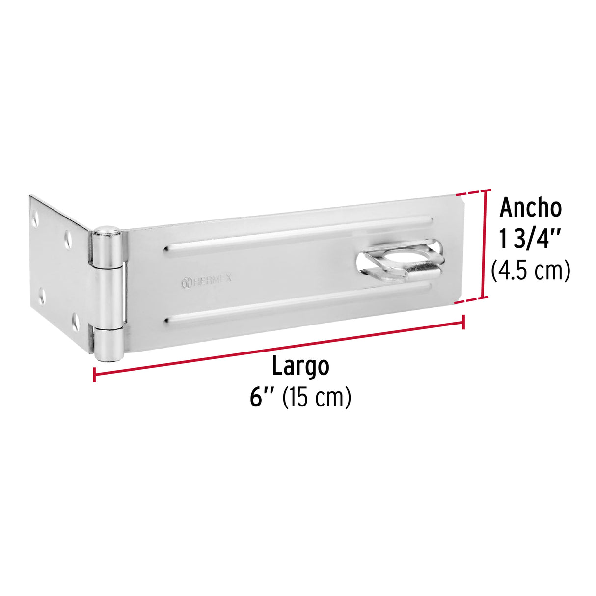 PORTACANDADO ACERO ZINCADO 6" MCA TRUPER HERMEX