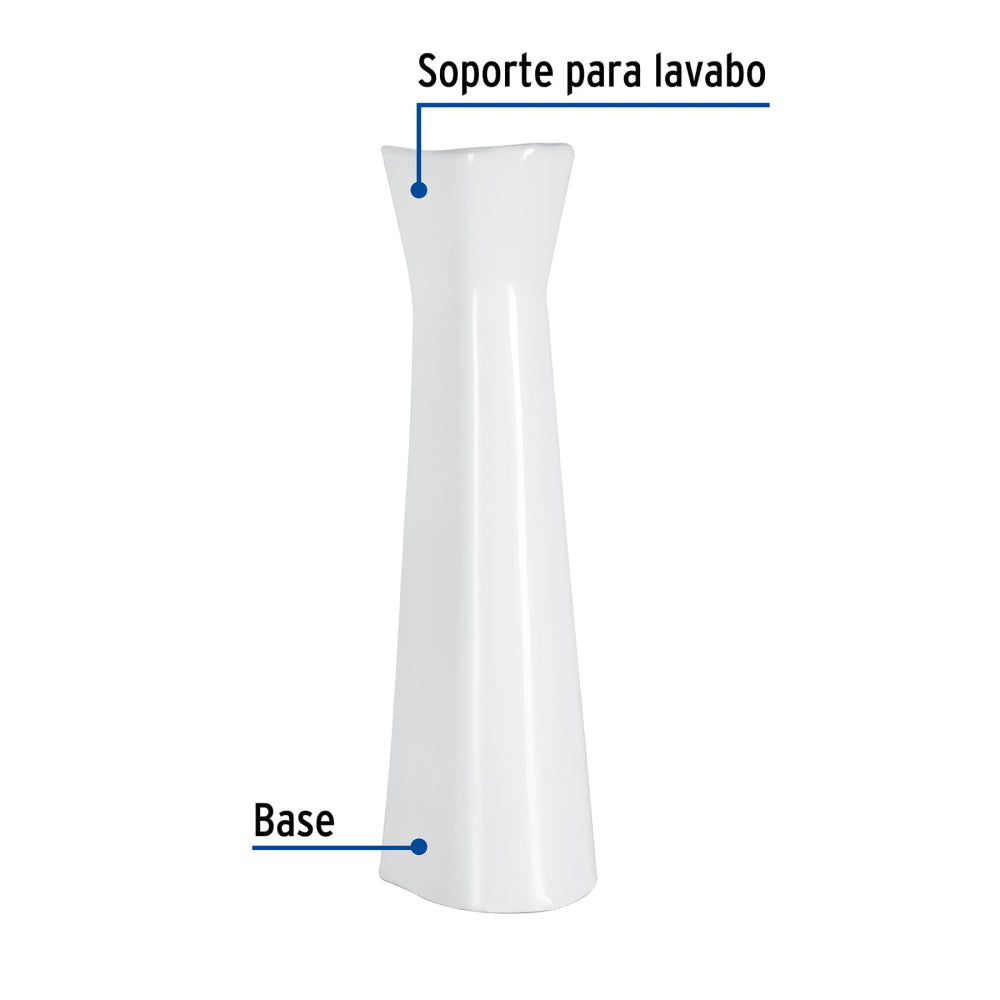 PEDESTAL CERAMICO PARA LAVABO BLANCO MUBA-20B TRUPER FOSET