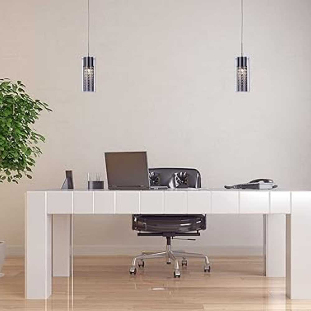 LUMINARIA COLGANTE CRISTAL CON BURBUJAS 1 X 40 W G9 S/ FOCO SIENNA MCA STRATTO