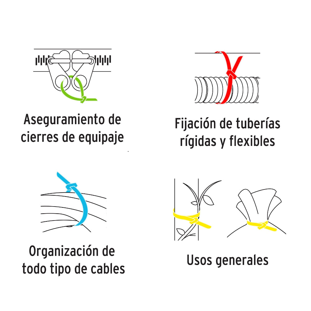 BOTE CON CINCHOS DE PLASTICO (650 PZS) MCA TRUPER