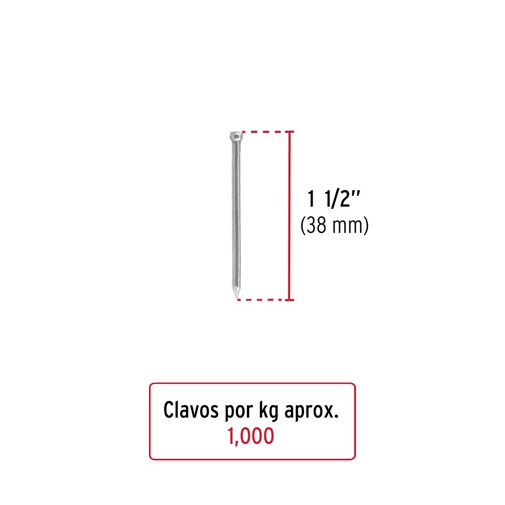 CLAVO STANDARD 38MM. 1 1/2" SIN CABEZA CLS-1-1/2 44496 TRUPER