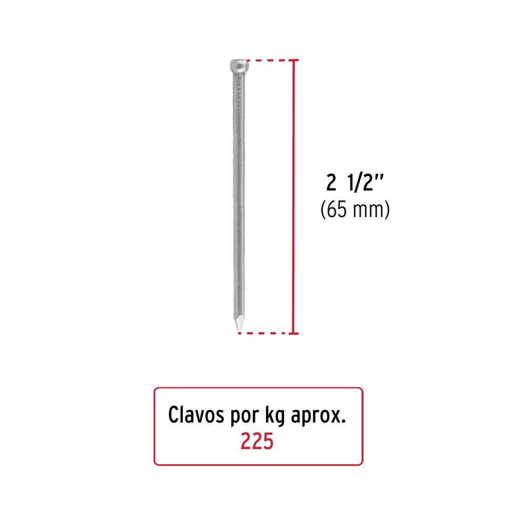 CLAVO STANDARD 65MM. 2 1/2" SIN CABEZA CLS-2-1/2 44498 TRUPER