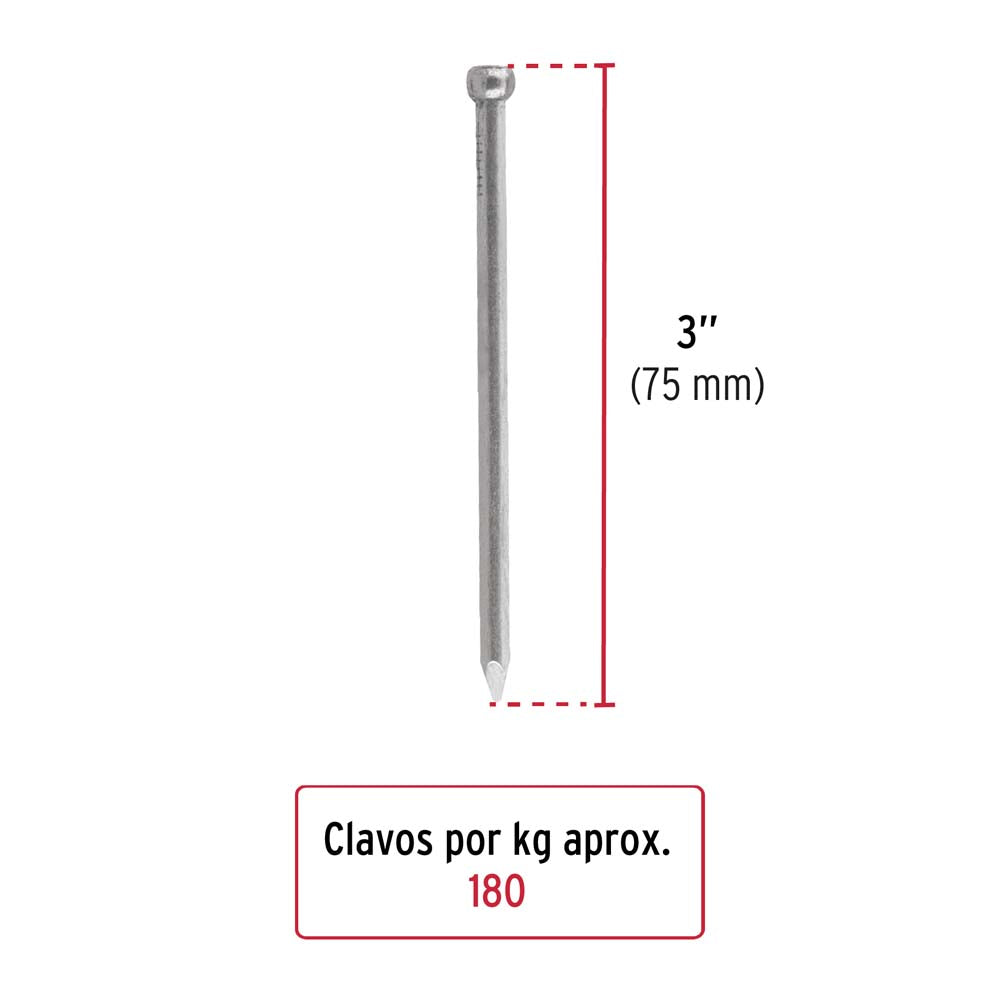 CLAVO STANDARD 75MM. 3" SIN CABEZA CLS-3 44499 TRUPER