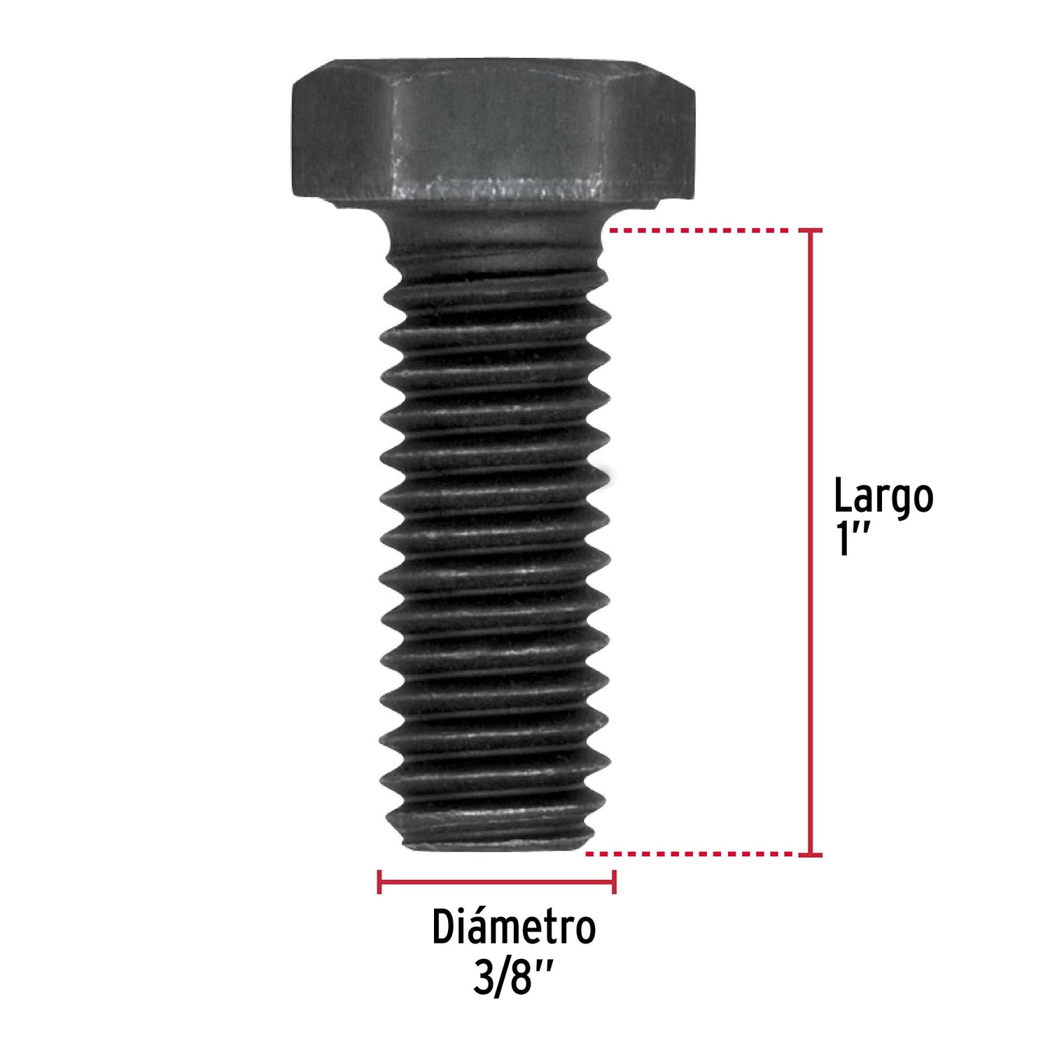 TORNILLO GRADO 5 3/8 X 1" TRUPER FIERO
