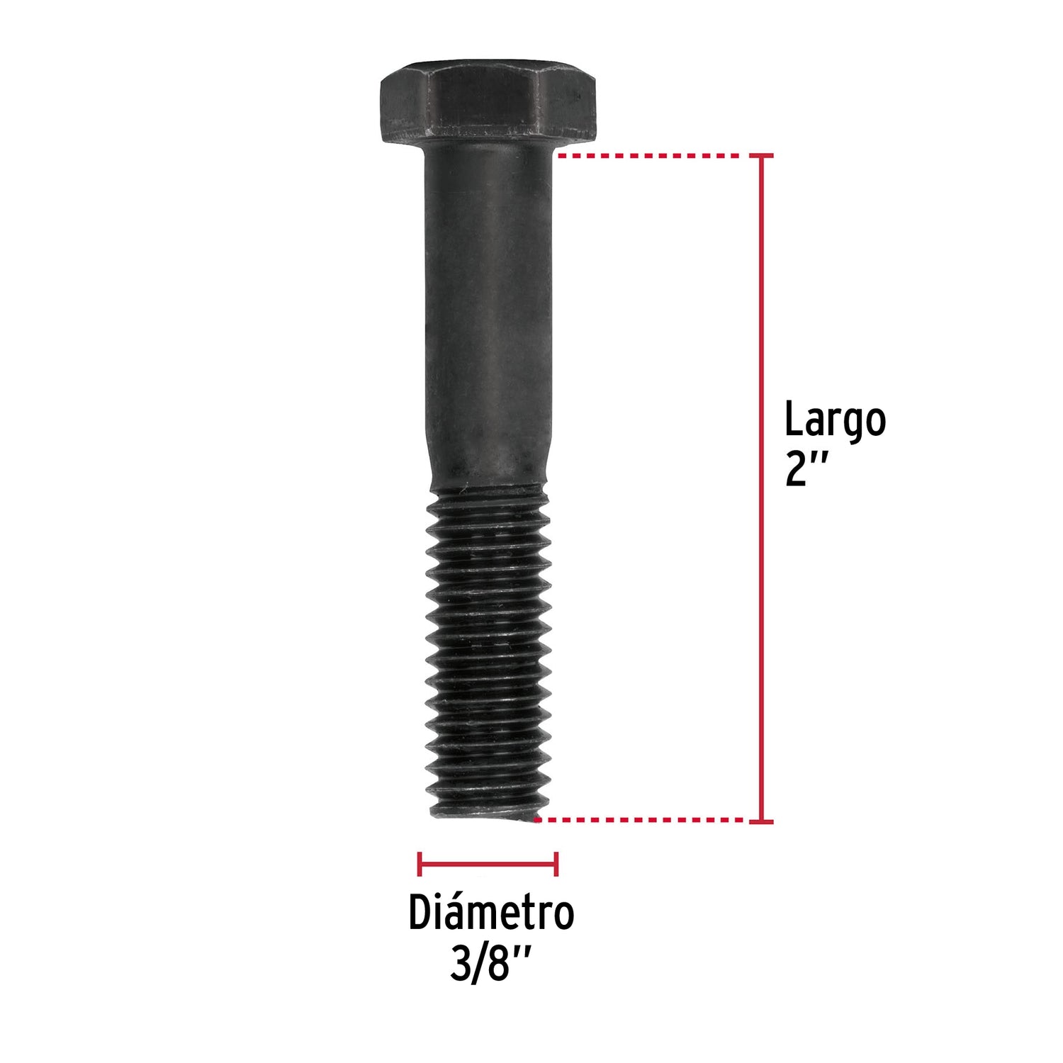 TORNILLO GRADO 5 3/8 X 2" TRUPER FIERO