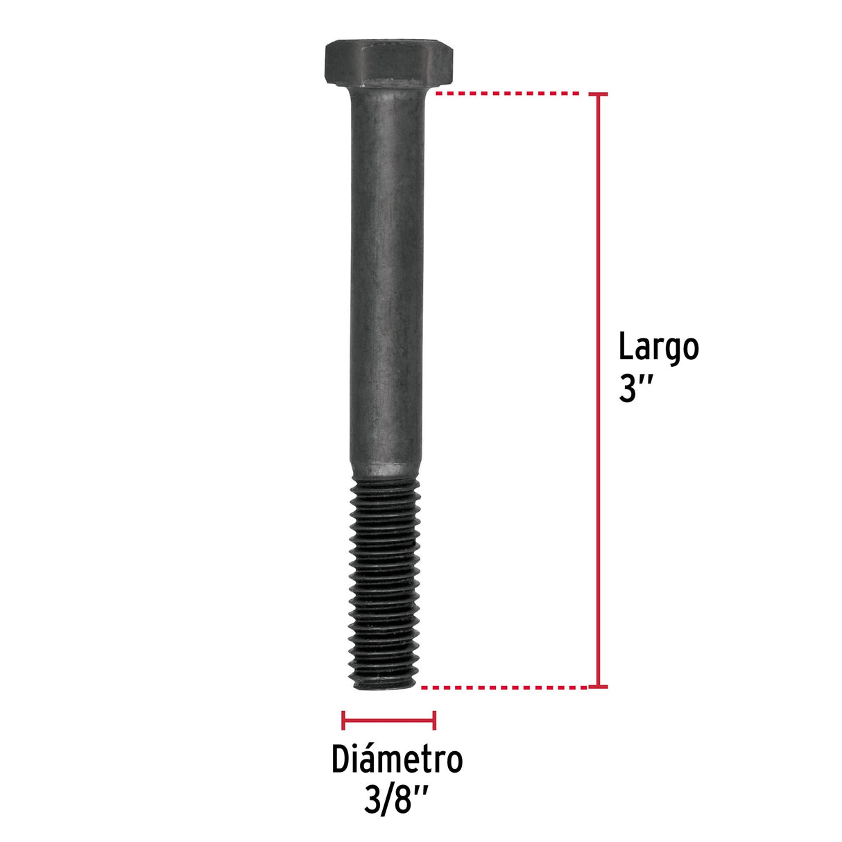 TORNILLO GRADO 5 3/8 X 3" TRUPER FIERO