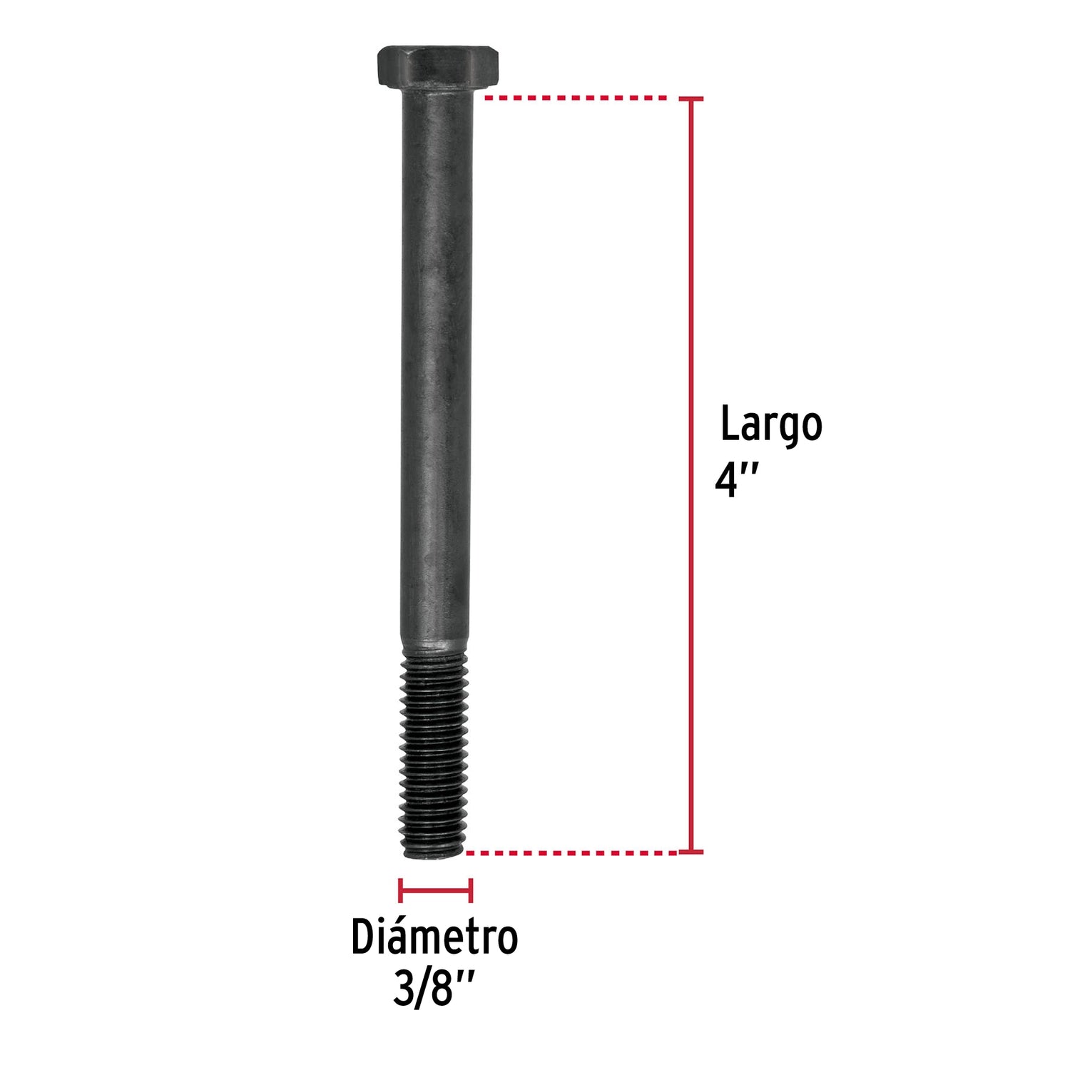 TORNILLO GRADO 5 3/8 X 4" TRUPER FIERO