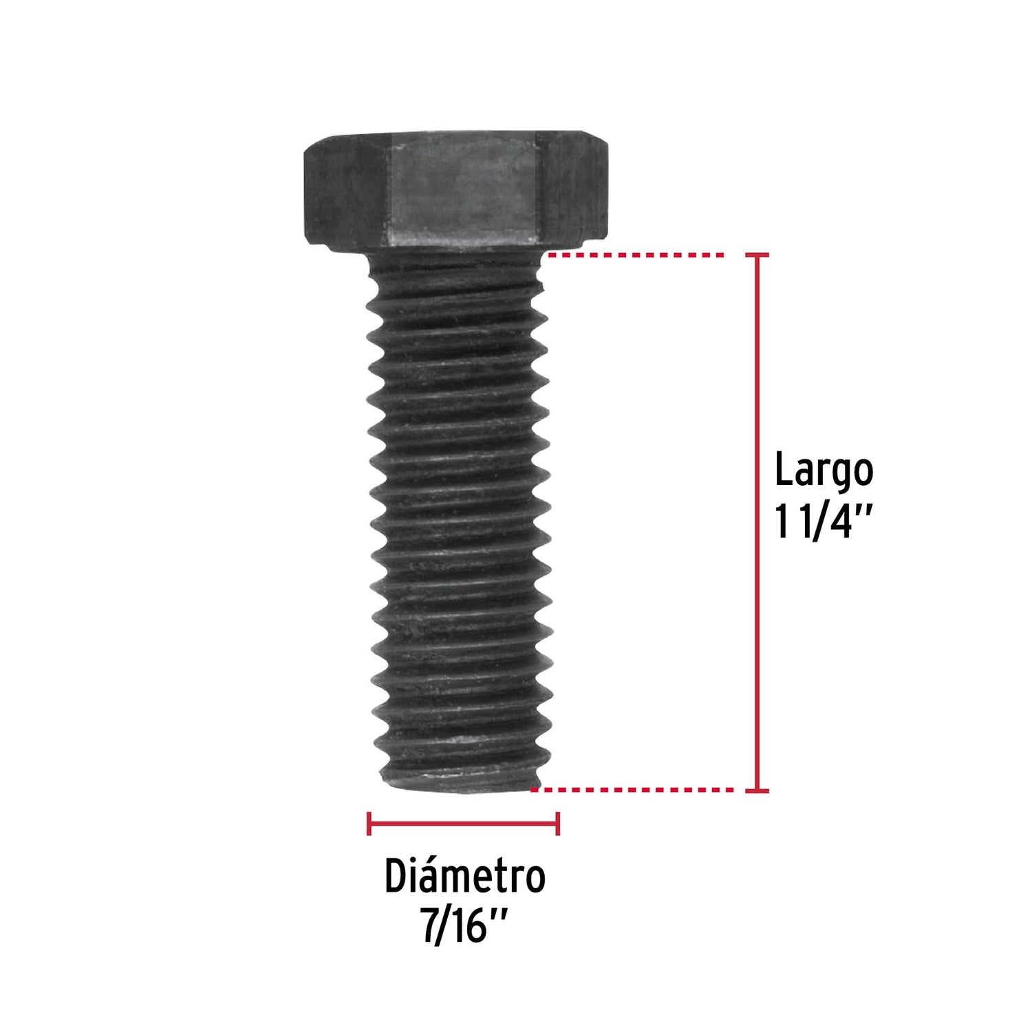 TORNILLO GRADO 5 7/16 X 1-1/4" TRUPER FIERO
