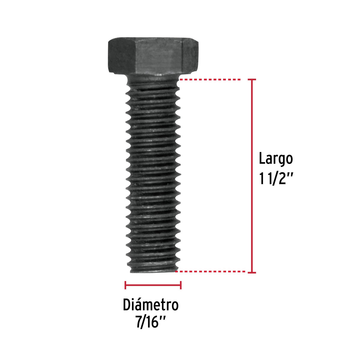 TORNILLO GRADO 5 7/16 X 1-1/2" TRUPER FIERO