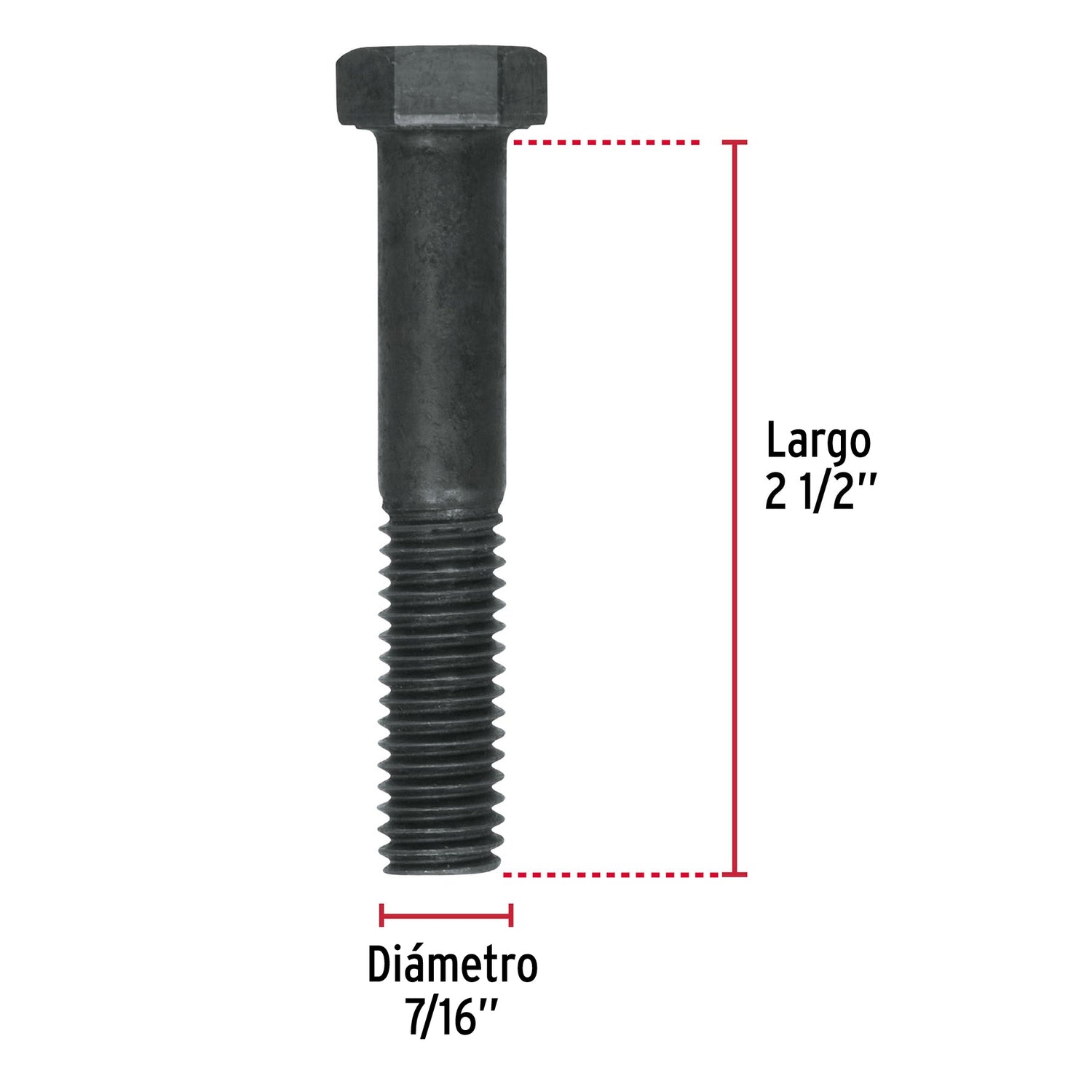 TORNILLO GRADO 5 7/16 X 2-1/2" TRUPER FIERO