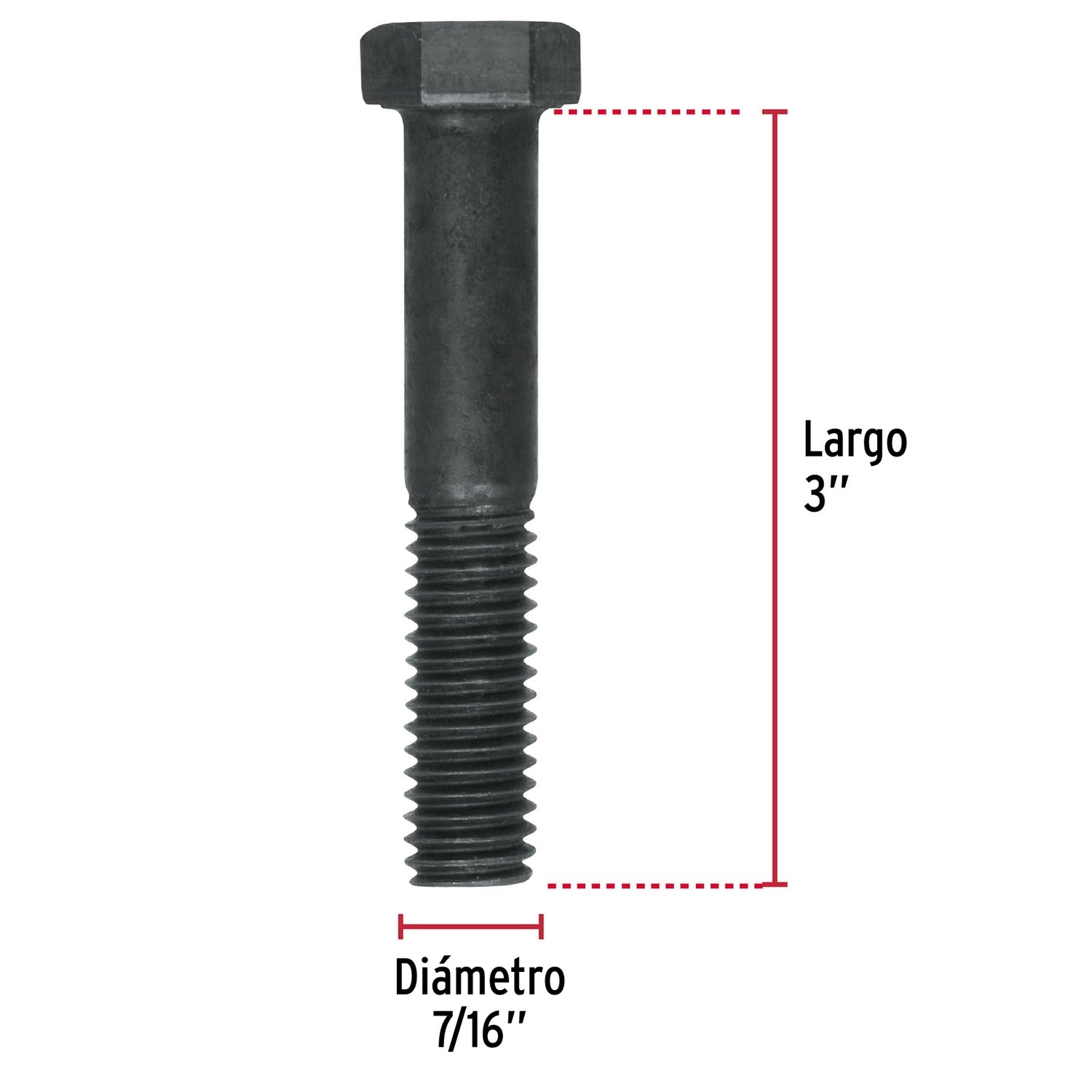 TORNILLO GRADO 5 7/16 X 3" TRUPER FIERO