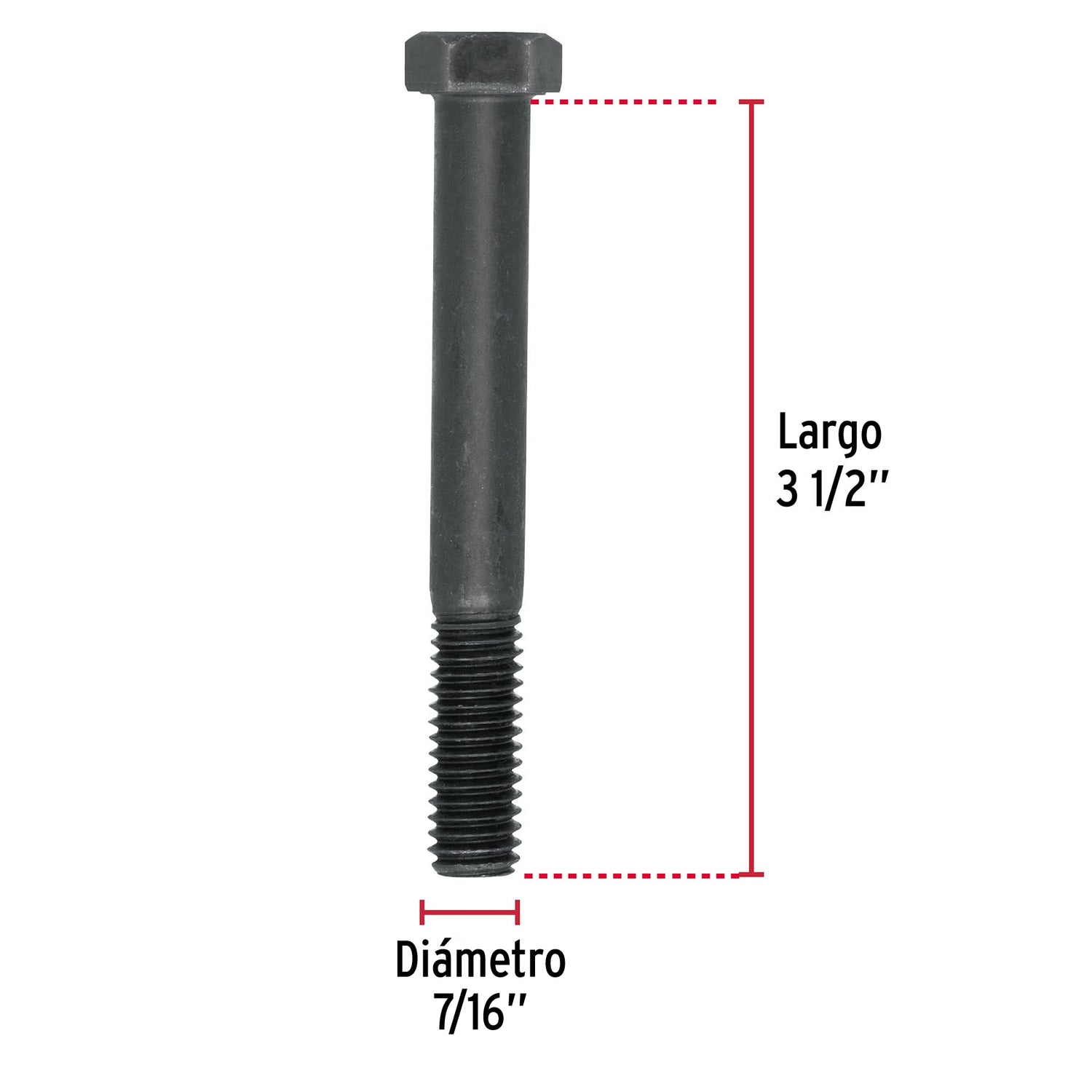 TORNILLO GRADO 5 7/16 X 3-1/2" TRUPER FIERO