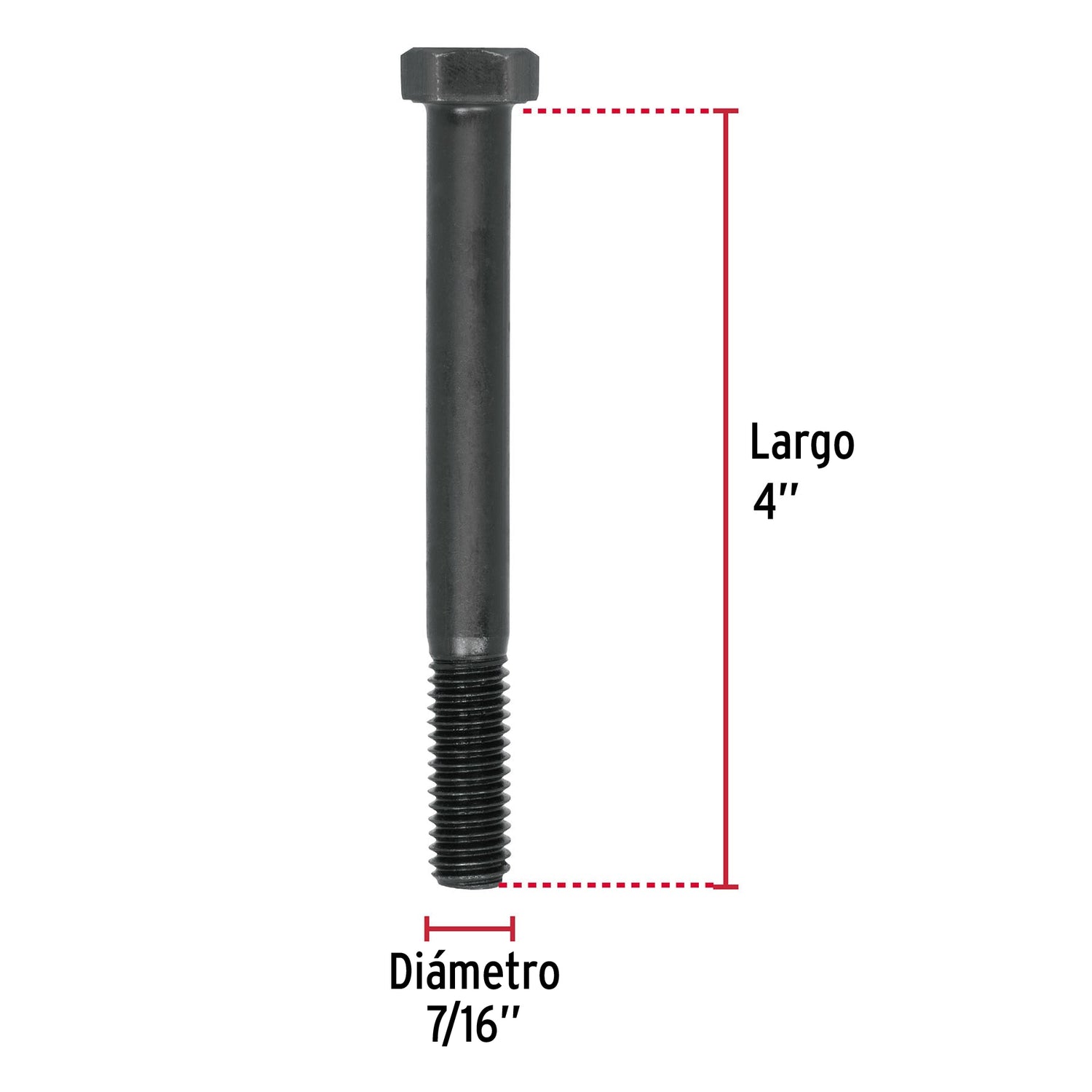 TORNILLO GRADO 5 7/16 X 4" TRUPER FIERO