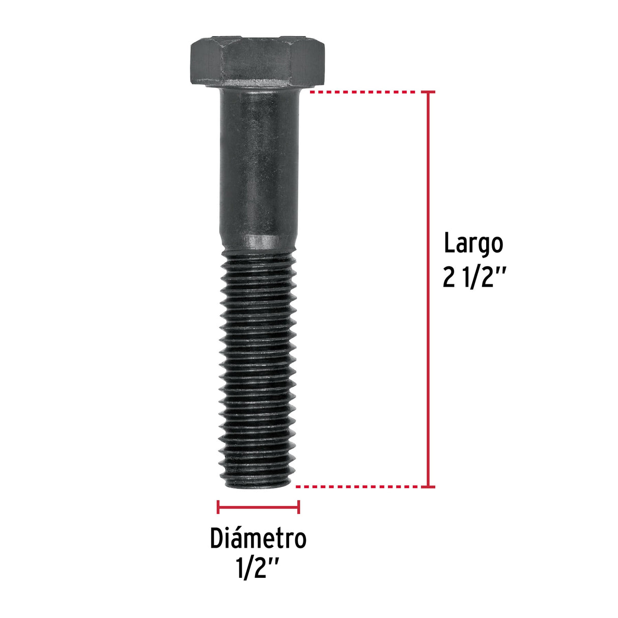TORNILLO GRADO 5 1/2 X 2-1/2" TRUPER FIERO