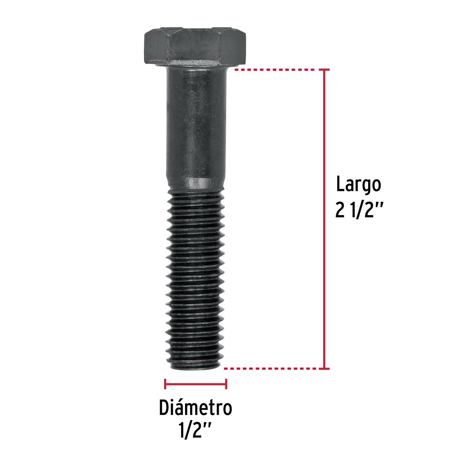 TORNILLO GRADO 5 1/2 X 2-1/2" TRUPER FIERO