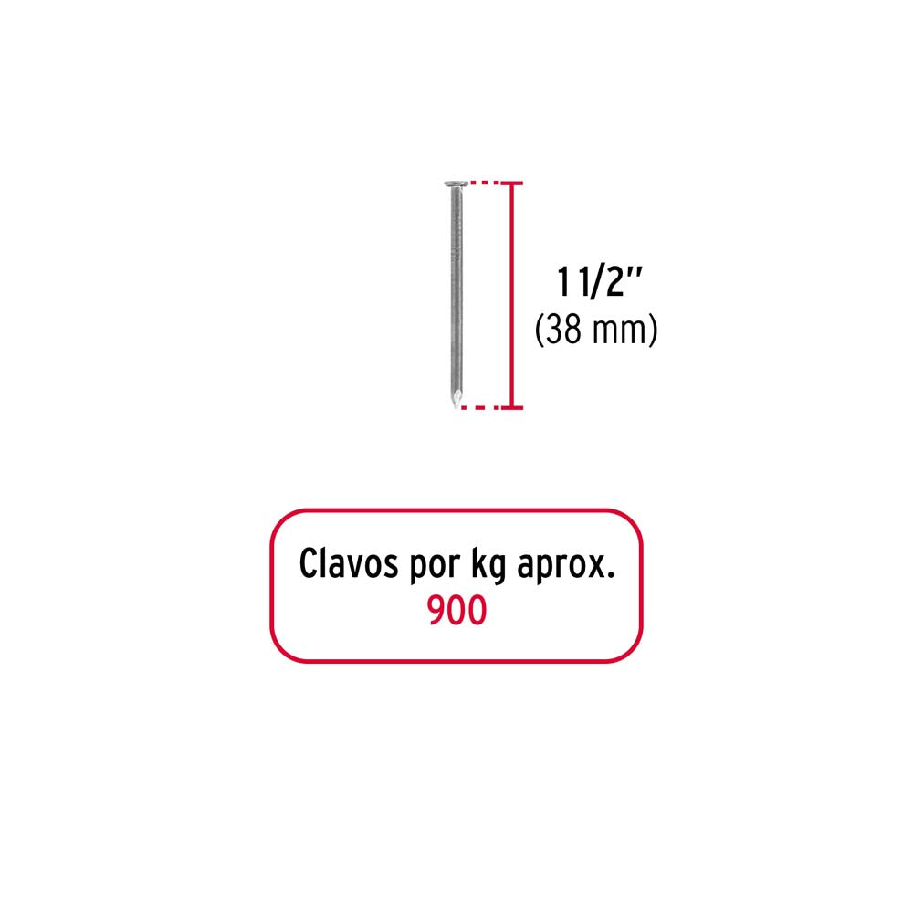 CLAVO STANDARD 1 1/2" CON CABEZA CLE-1-1/2B 44815 TRUPER