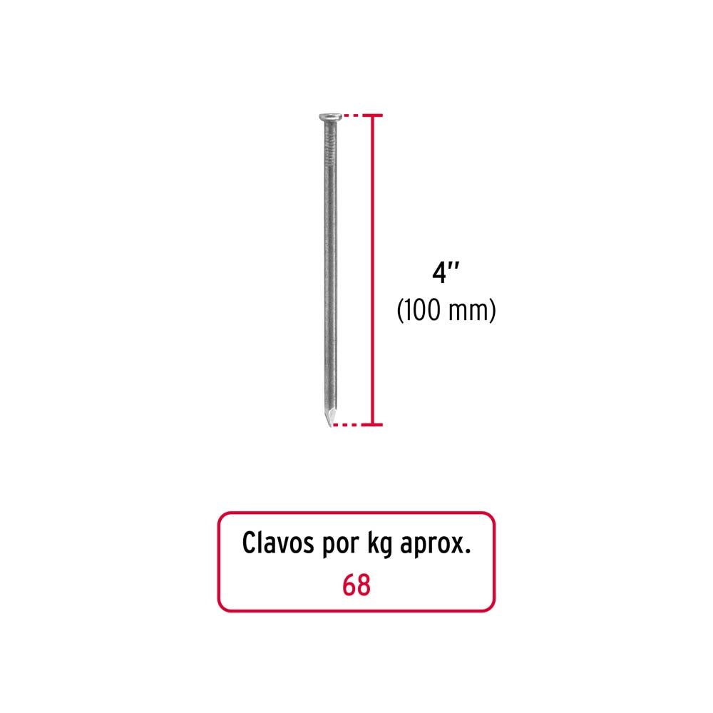 CLAVO STANDARD 4" CON CABEZA CLE-4B 45025 TRUPER