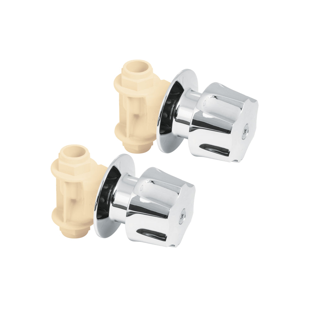 LLAVES DE EMPOTRAR PARA REGADERA DE CPVC (2 PZAS) MCA TRUPER FOSET HIDROFLOW