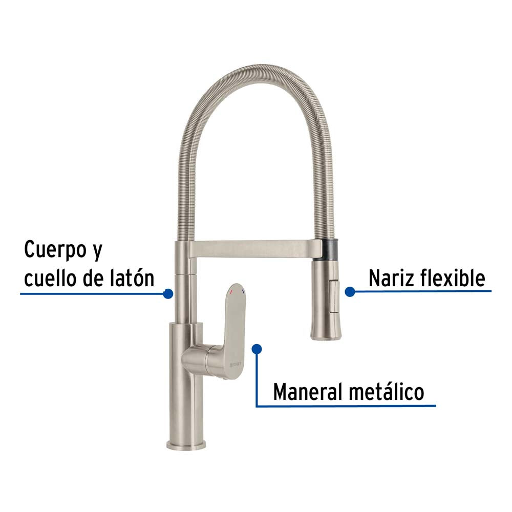 MONOMANDO PARA FREGADERO SEMIPROFESIONALES SATIN FOSET RIVIERA