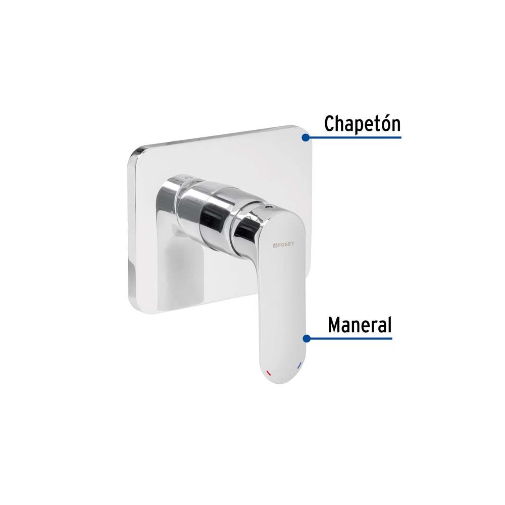 MONOMANDO CROMO P/ REGADERA SIN DESVIADOR FOSET RIVIERA