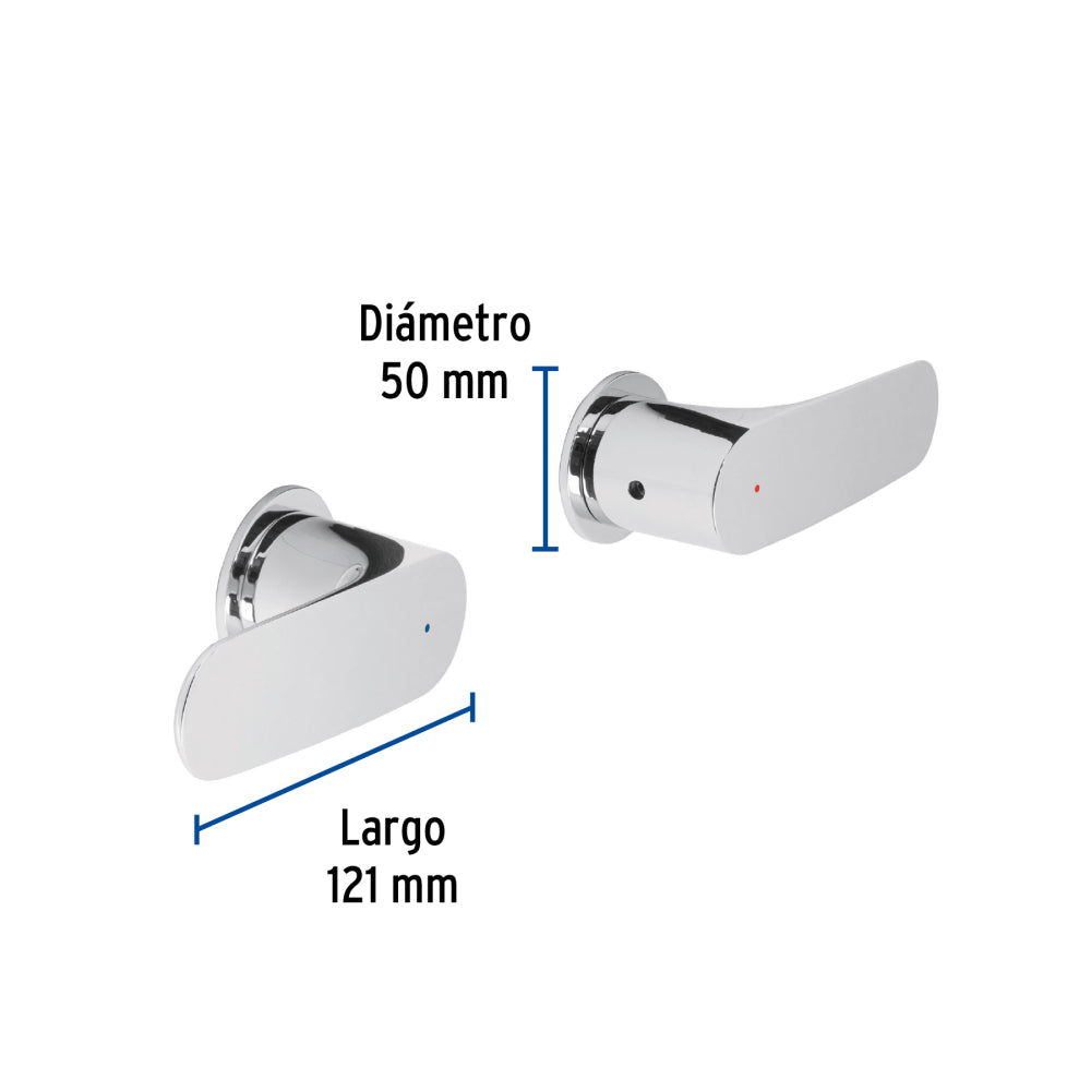 JUEGO DE 2 MANERALES REGADERA CROMO FOSET RIVIERA *** OFRECER 45201 O MPG ***
