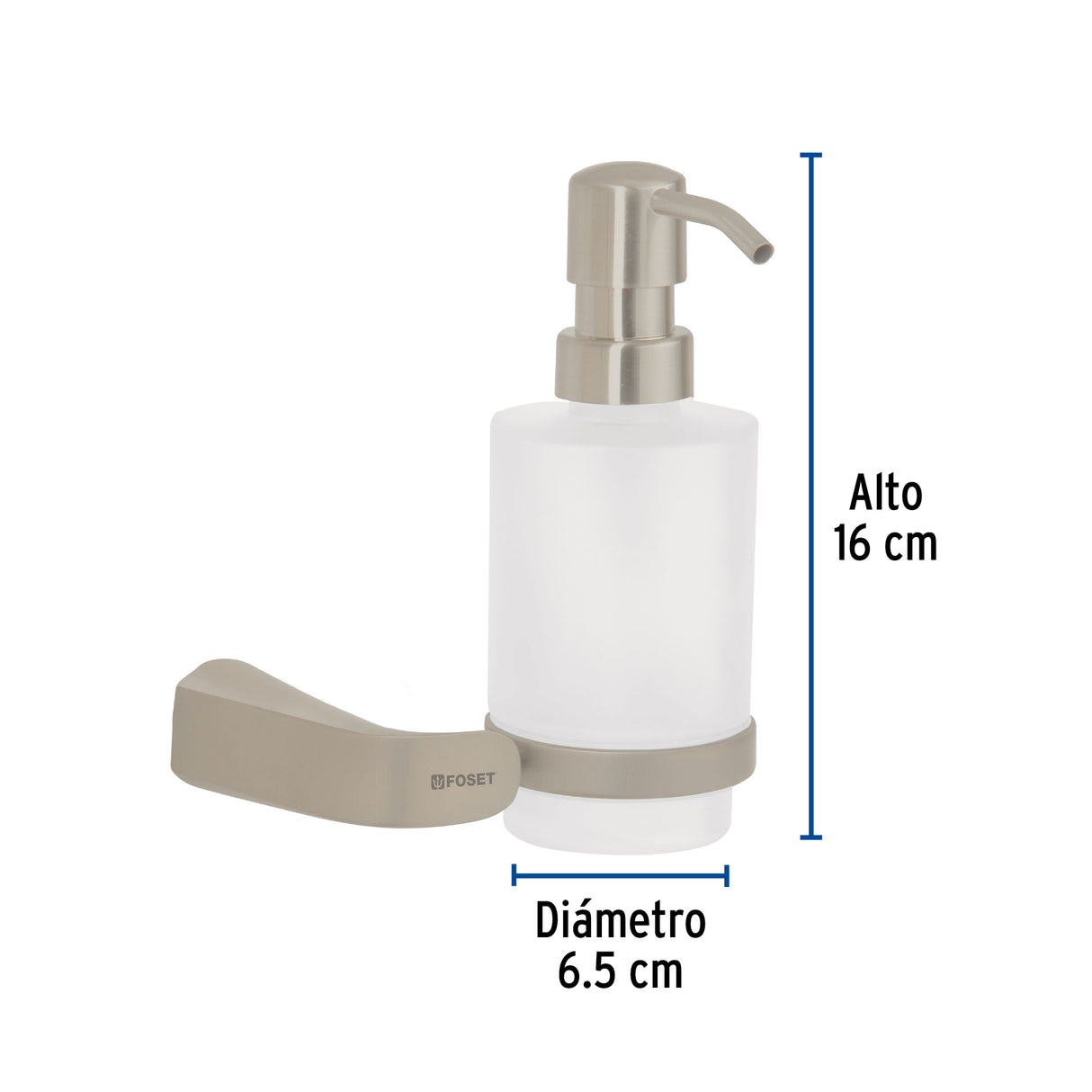 DISPENSADOR DE JABON SATINADO FOSET RIVIERA