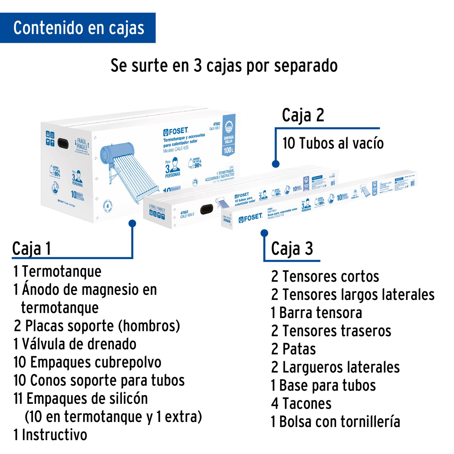 CALENTADOR DE AGUA SOLAR 130 LITROS 2 O 3 PERSONAS MCA TRUPER FOSET