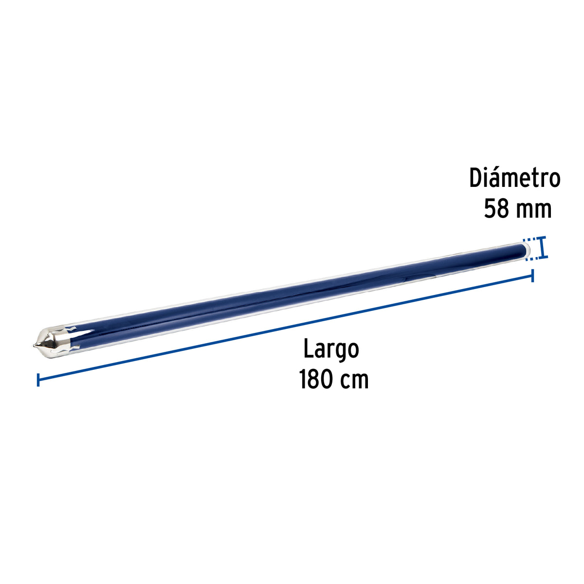 TUBO DE REPUESTO PARA CALENTADOR SOLAR DE LA MARCA FOSET 1.80MTS 58MM DIAMETRO