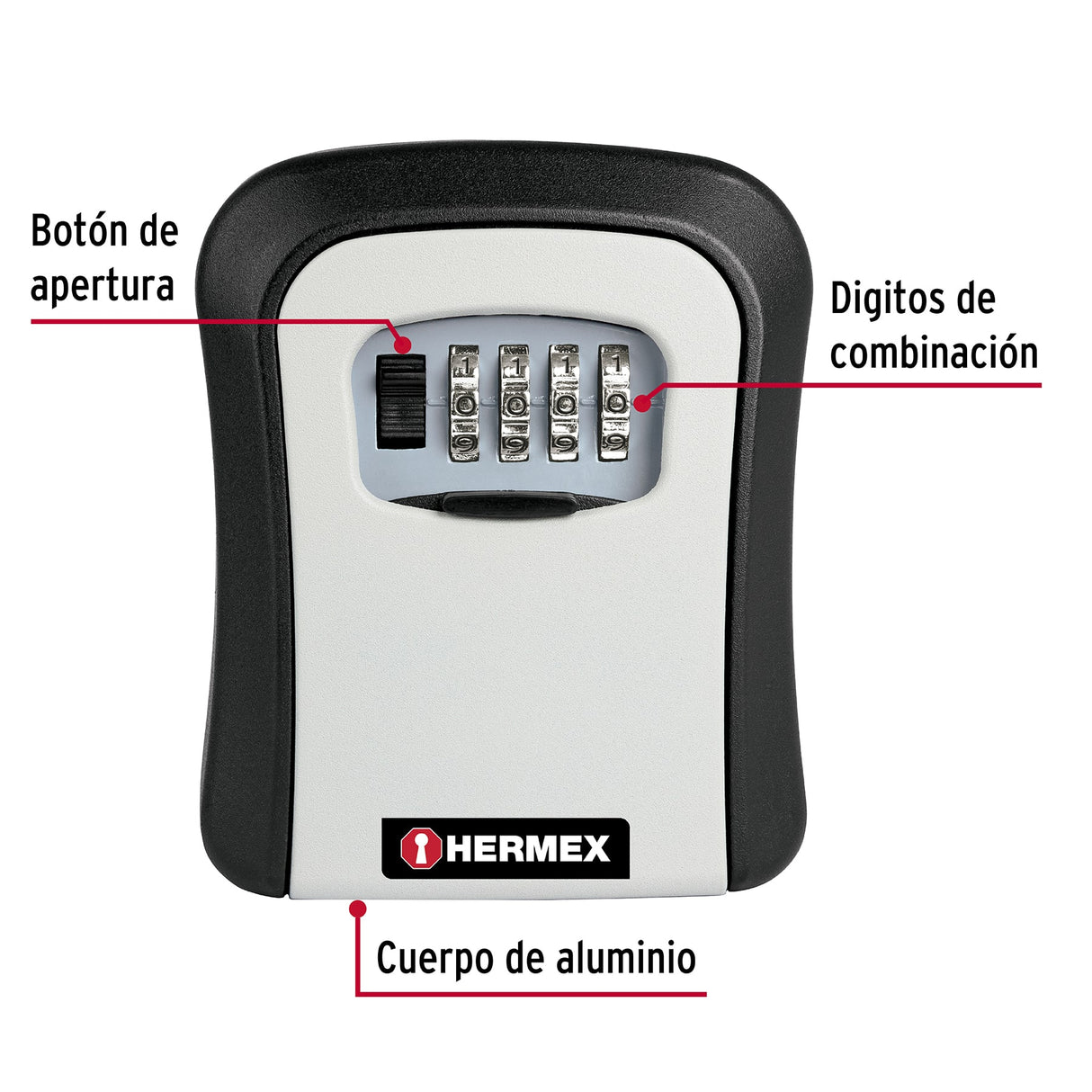 CAJA DE COMBINACION GUARDALLAVES PARA PARED 12CM HERMEX