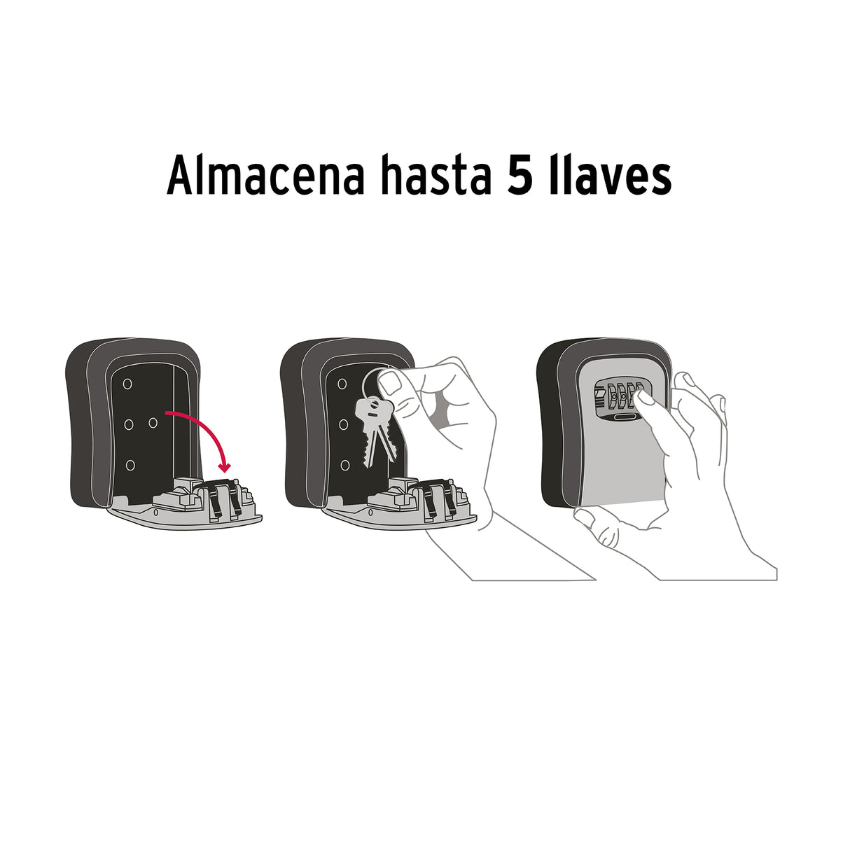 CAJA DE COMBINACION GUARDALLAVES PARA PARED 12CM HERMEX