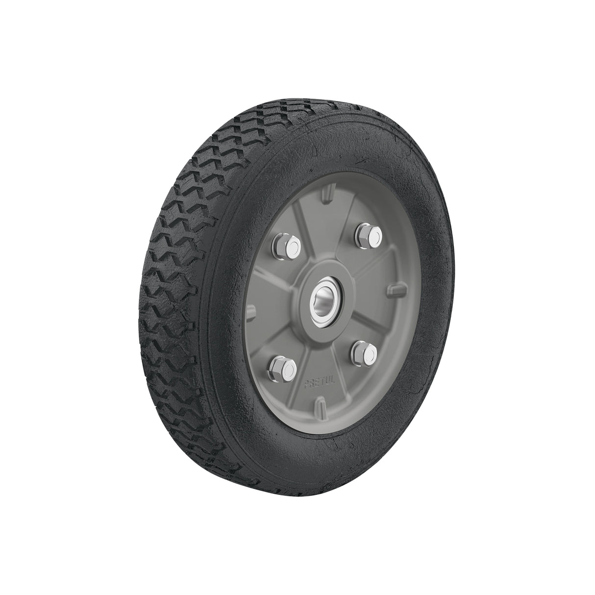 RUEDA DE HULE SOLIDO 9" PARA DIABLO DOBLE BALERO PRETUL