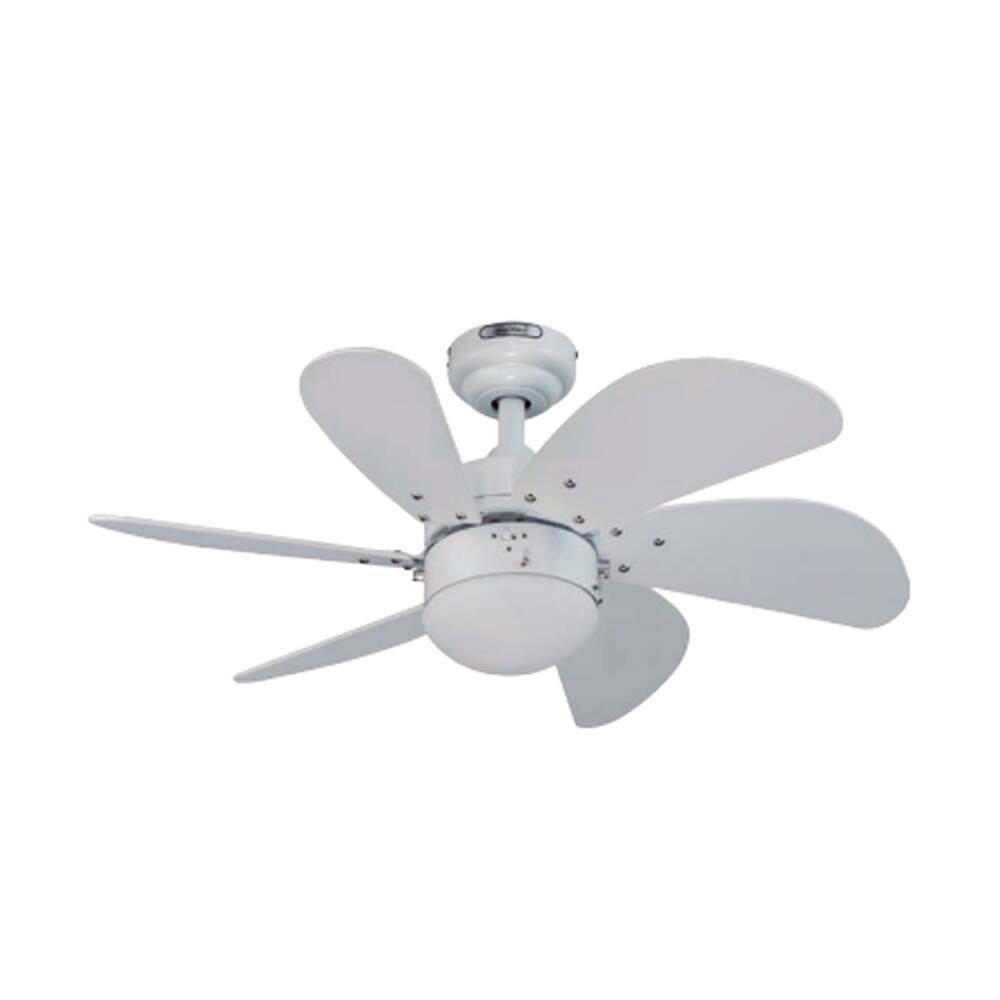 VENTILADOR TRAMONTANA BLANCO 1 LUZ 6 ASPAS 30PG ESTEVEZ