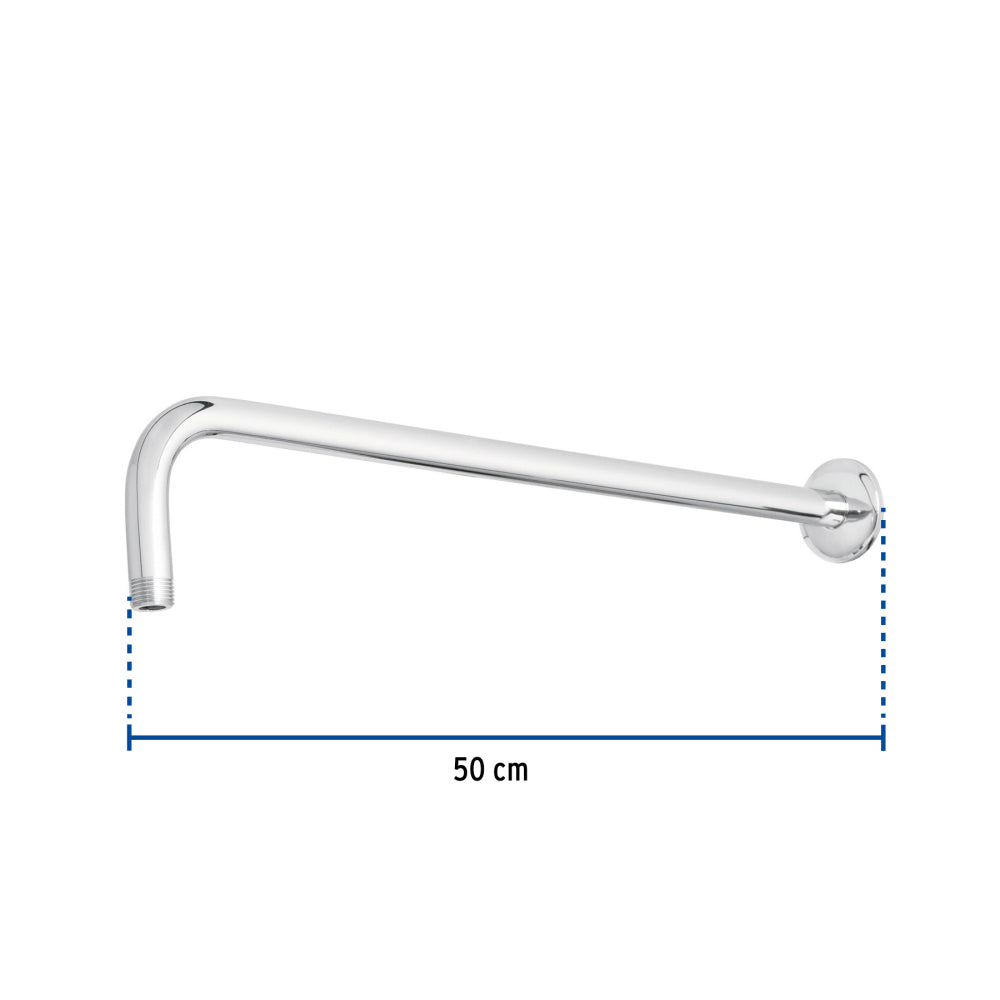 BRAZO Y CHAPETON PARA REGADERA 50 CM CROMADO FOSET RIVIERA