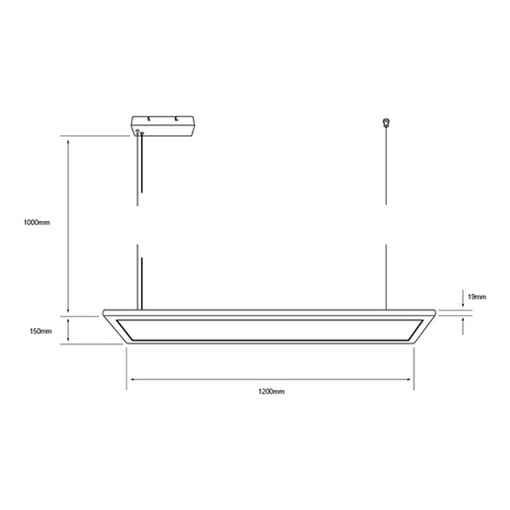 LAMPARA DE INTERIOR LED ALYAD TECNOLITE ATENUABLE PARA SUSPENDER 45W LUZ BLANCA NEUTRA *** HAE ***