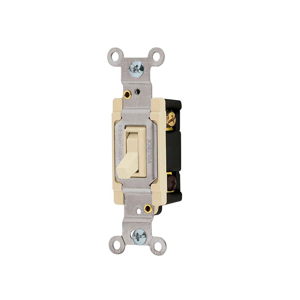 INTERRUPTOR DE PALANCA SENCILLO VERTICAL 15A/120V. MARFIL LINEA STANDARD APSE-ES 46003 TRUPER *** OFRECER LEV043 ***