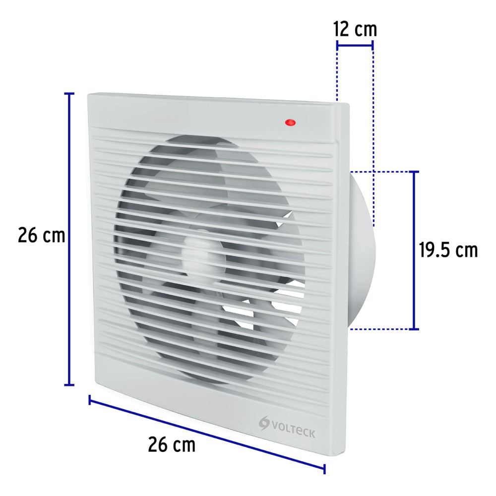 EXTRACTOR DE AIRE DE 8" BLANCO VOLTECK *** OFRECER GEMINIS 8 O 1708(ECO) ***