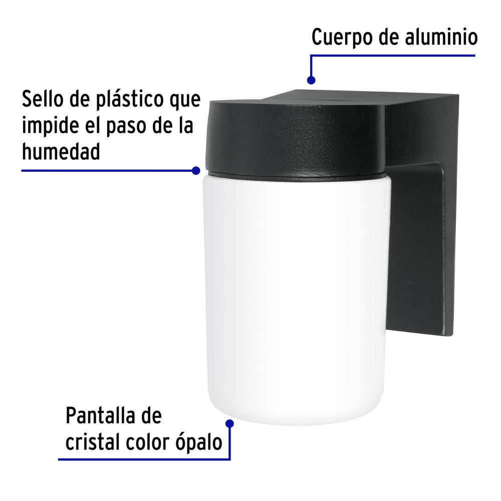 ARBOTANTE LED TIPO VASO 8W/120V. PANTALLA DE CRISTAL 3000K LUZ CALIDA ARB-002L 46345 TRUPER