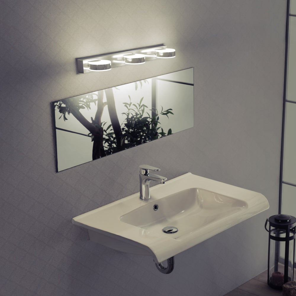 ARBOTANTE LED DECORATIVO BAÑO 10W/120-220V. 3 SPOTS 4000K LUZ BLANCA ARB-300L 46346 TRUPER