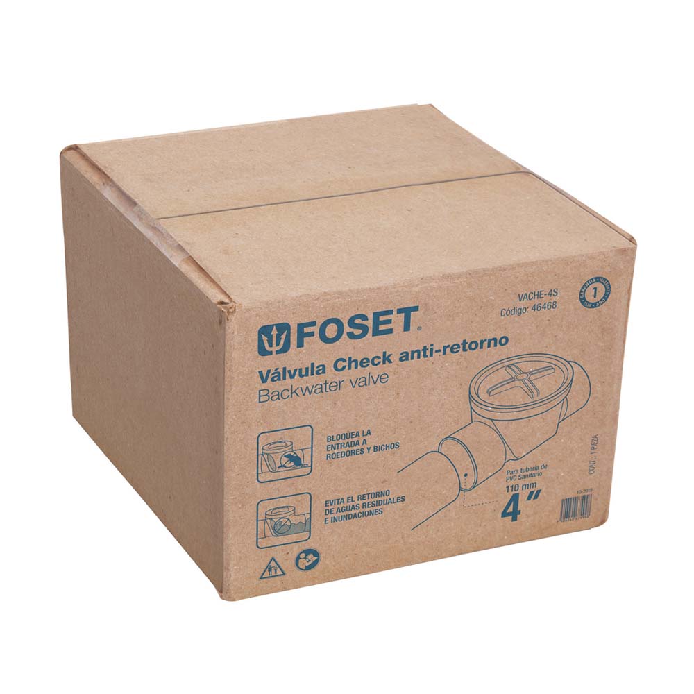VALVULA CHECK DE ABS 4" VACHE-4S