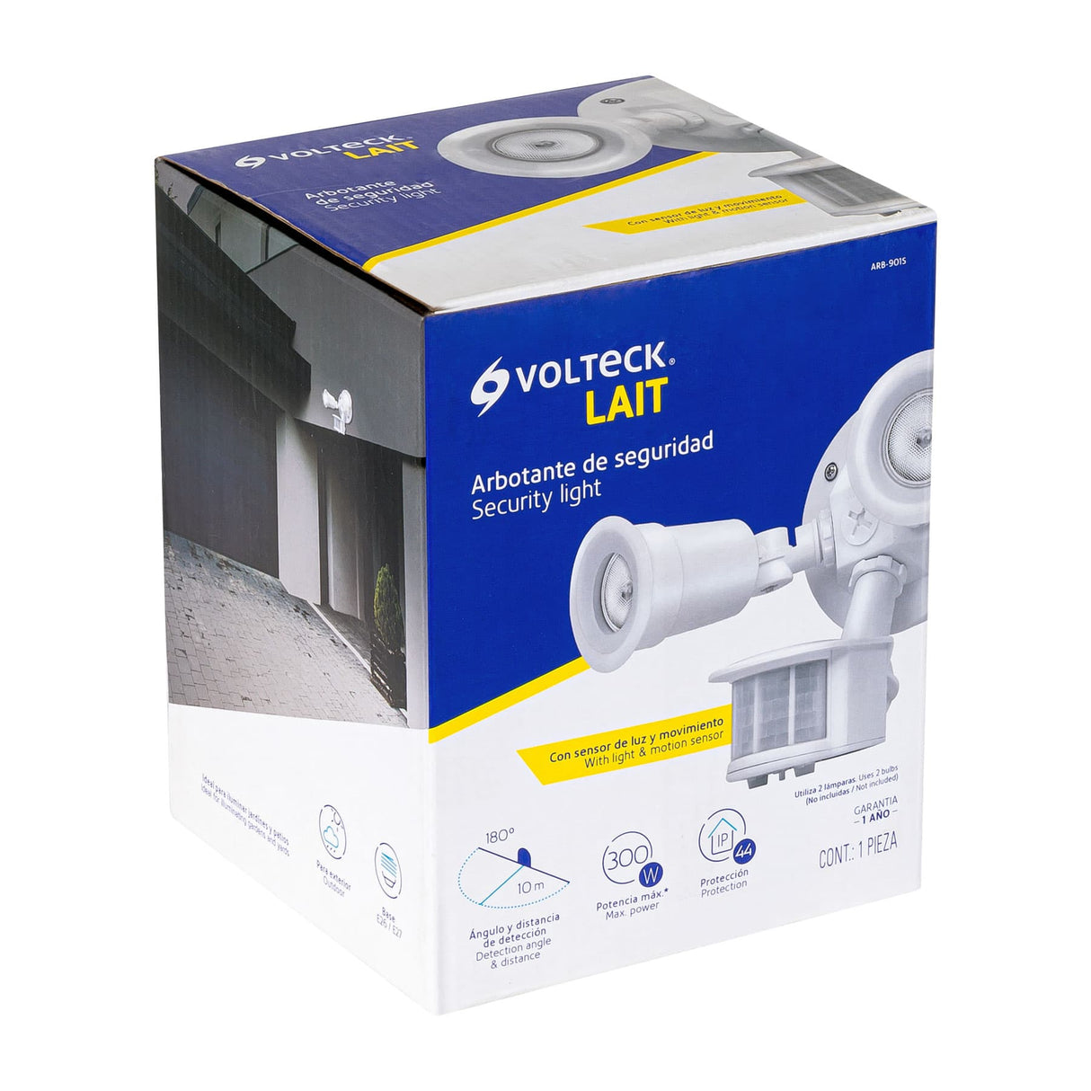 ARBOTANTE DE SEGURIDAD CON SENSOR DE MOVIMIENTO 300W/120V. BLANCO ARB-901S 46480 TRUPER