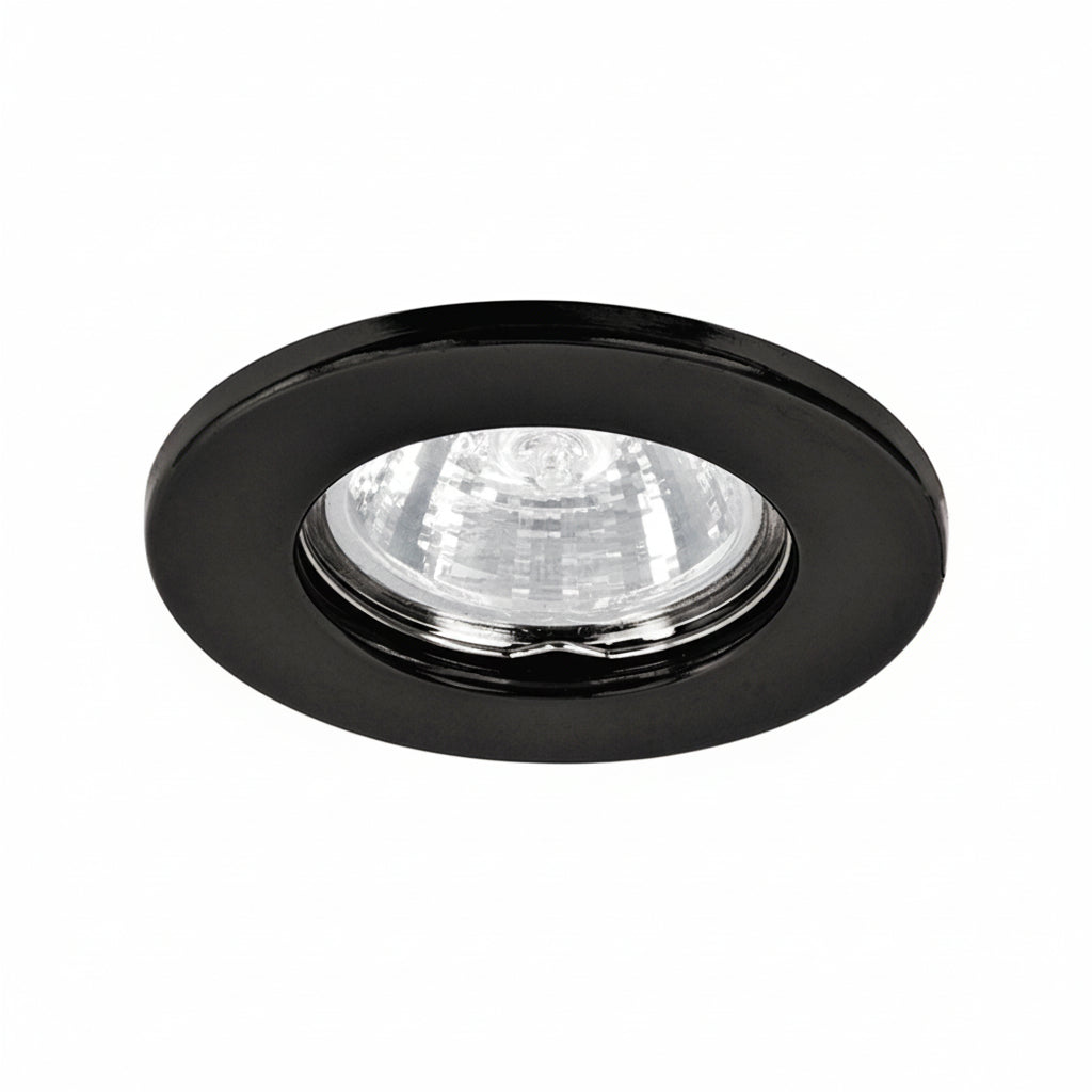 LUMINARIO REDONDO EMPOTRABLE REDONDO FIJO 50W. NEGRO LED O HALOGENO EMP-101S 46613 TRUPER *** OFRECER YD-220/N ***